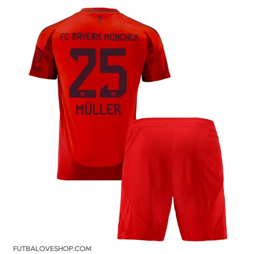 Dres Bayern Munich Thomas Muller #25 Domáci pre deti 2024-25 Krátky Rukáv (+ trenírky)